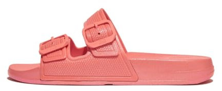 Fitflop Women's iQUSHION Pearlized Two-BAR Buckle Slides Sandal, 6 UK