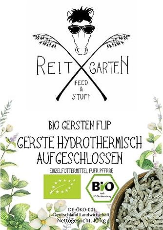 Reitgarten´s Bio Gersten-Flip - Hydrothermisch aufgeschlossen 5 kg Pferd Futter Pferdefutter Gerste Training Aufbau