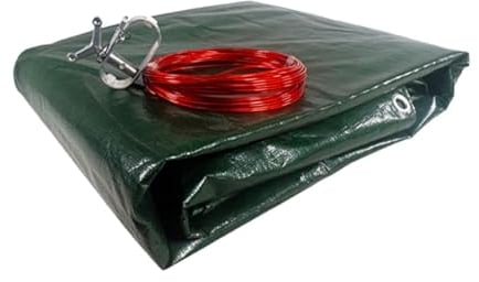 Lona para piscina, color verde/negro, ovalada, 5,5 x 3,7 m