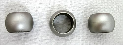 5 STK.Schlaufenkugeln Kunststoff edelstahlfarben