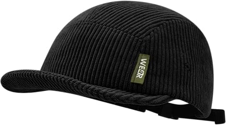 CLAPE Cord Basecap mit Kurzem Schirm 5 Panel Baseball Cap Faltbar Trucker Dad Hat Classic Fitted Cap Unstructured Cycling Cap