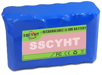 SSCYHT Batterie au Lithium 24 V 25,2 V 3 Ah 6 Ah 9 Ah 12 Ah 15 Ah 18 Ah Batterie Li-ION Alimentation Portable Surveillance Batterie de réverbère Batterie de Remplacement,24v6ah