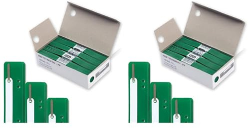Elba Heftstreifen aus Kunststoff, 150x35mm, grün, 100 Stück (Packung mit 2)
