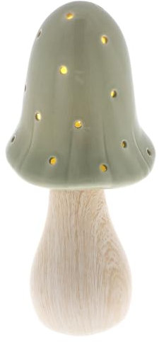 Shudehill Giftware Mushroom Glow Lamp - Grey, Pink, Green and More Colours and Sizes (Medium Sage)