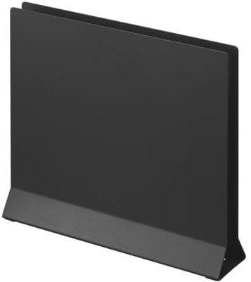YAMAZAKI 2000 Tischset Ständer, Schwarz, ca.B11,8 x T2,6 x H10,4 cm (30 x 6,5 x 26,5 cm), Turm Platzset Aufbewahrung, Tablett Aufbewahrung, Rund kompatibel