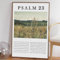 Psalm 23 Wandkunst Vintage Landschaft Kunstdrucke Vintage Gemälde Christliche Leinwand Wandkunst Der Herr Ist Mein Schäfer Poster Bibelvers Bilder Schrift Kunstwerk LDS Kunst für Schlafzimmer 40,6 x