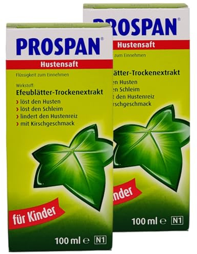 Prospan Hustensaft - Für Kinder I löst Husten und Schleim I lindert den Hustenreiz I Pflanzlich mit Efeu I Kirschgeschmack I im Sparset mit Pharma Perle give-away (Prospan Hustensaft 2 x 100ml)