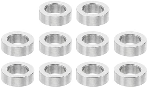 PATIKIL Entretoises en Acier Inoxydable M6, Lot de 10 Entretoises Métalliques en Acier Inoxydable de 6,2 mm ID x 10 mm OD x 5 mm de Longueur, pour Vis de 1/4 Ou M6