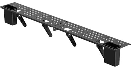 LearnLyrics TV Top Rack | Top Screen Shelf | Adjustable Desktop Computer Monitor Stand, Solid Storage Holder for Cable Boxes, Routers, Game Console