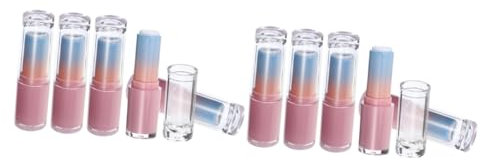 FRCOLOR 10stücke Wiederverwendbare Lippenstift-tuben Leere Lippenstift-behälter Für Lippenbalsam Praktische Und Leichte Kosmetikbehälter Gradienten-design