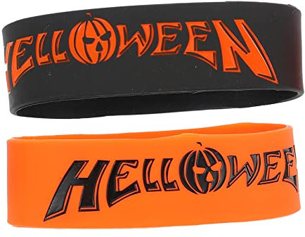 CIYODO 2st Halloween Silikon Armband Armbänder Für Kinder Große Gummibänder Silikonarmbänder Dekor Kinderarmband Halloween-gummiarmbänder Halloween-party-armbänder Kürbis Kieselgel Metall