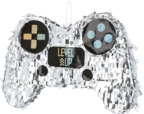 Pinata * GAMEPAD * mit/ohne Süßigkeiten, Brille und Stock | Spiel und Deko für Kindergeburtstag, Party und Hochzeit | Größe: 45x30x10cm | Piñata Geburtstag, Edition: Nur Pinata