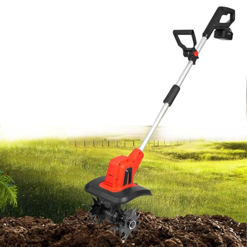 Motobineuse Électrique 20 V – Cultivateur/Rotavateur de sol de Jardin – 4 Lames en Acier,Largeur de Travail 25 cm/Profondeur de Travail 22 cm
