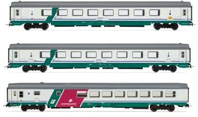 Rivarossi HR4359 FS 3-Einheiten-Paket IC 507 530 Sila Torino-Reggio C 2X Gran Rolling Stock – Reisebusse