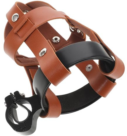 PAMINGONO Getränkehalter Fahrrad Pu-becherhalter Für Lenker Fahrrad-becherhalter Cruiser-Fahrrad-zubehör Wasserflaschenträger Pu Netz-wasserflaschenhalter