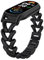 KeHowy Metall Armband Kompatibel mit Xiaomi Smart Band 9/Smart Band 8/10, Elegant Schlankes Einkettiges Metallarmband, Edelstahl Gliederarmband Ersatzarmband für Xiaomi Mi Band 10/9/8 - Schwarz