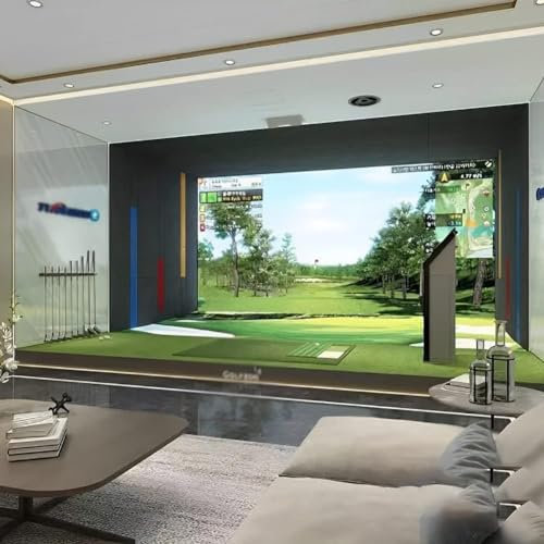 CFDZCP 118X157HD Sound Insulation Golf Simulator Screen, Portable Projector Screen Reflective Fabric Cloth, For Home Golf Training, Golf Driving Net Fireproofcloth(Fireproofcloth)