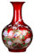 Vase Decoratif Vase en céramique de style chinois, grand vase à fleurs en porcelaine rouge émaillée pour centre de table, arrangement floral, salon, chambre à coucher, décoration d'intérieur Mariage
