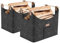 Aufun 2x Holzkorb für Kaminholz, XXL Faltbarer Brennholzkorb Filzkorb extra dicker Filz und verstärkter Griff, Groß Filztasche für Einkauf, Holz, Zeitung oder Brennholz (50x32x40 cm, Dunkelgrau)