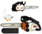 Motosega a Scoppio 25CC 2 Tempi da Potatura Giardinaggio con Barra Carving da 25cm Potenza 1.1KW 12500 Giri/min Avviamento Easy-Start Sistema Antivibrazioni Kit Montaggio incluso