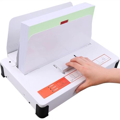IUBGFTO Automatisches Thermobindegerät, 1–50 mm Bindestärke, A3 (Kurze Kante)/A4/A5-Dokumenten-Heißbinder mit integriertem Kühlregal für Ausschreibungen, Versicherungsverträge, Berichte