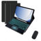 Keyboard Case For Samsung Galaxy Tab A9+ / A9 Plus 11 Inch 2023 With Mouse, Slim Cover With Detachable Bluetooth 7 Color Backlight Trackpad Keyboard With S Pen Holder