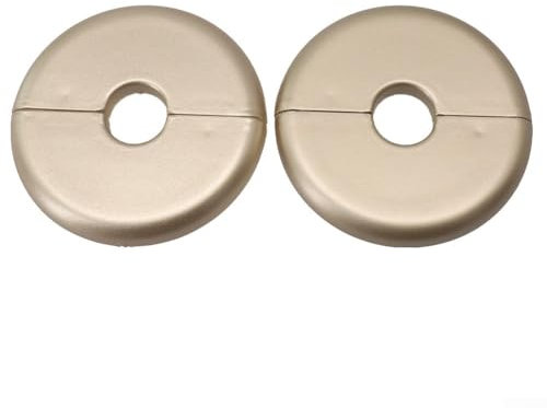 Hose Clamp Covers Set of Two Plastic Collars for Quick Fixes on Household Water or Gas Pipes (gold)