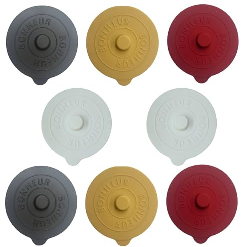 8Pcs Silicone Lids, Universal Drink Cup Cover, Silicone Glass Cup Covers,Reusable Anti-dust Drink Cup Lid Set for Coffee Tea Beer