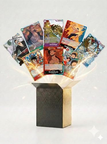 One Piece Karten (ENG) 50er Ultimate Set – Inkl. 5 Holo Rares, 2 Super Rares & 2 Leader – Originale Sammelkarten für One Piece TCG Sammler & Kinder Inkl. SammelBox