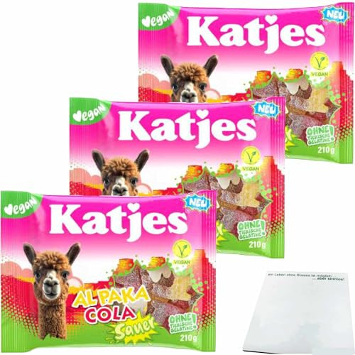 usy Bundle für Katjes Al Paka Cola Sauer 3er Pack (3x210g Beutel) usy Block
