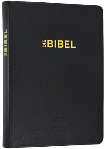 Schlachter 2000 Bibel – Schreibrandausgabe (flexibler Leder-Umschlag, schwarz): Rindleder-Einband (flexibel), Goldschnitt, Fadenheftung / ohne Parallelstellen