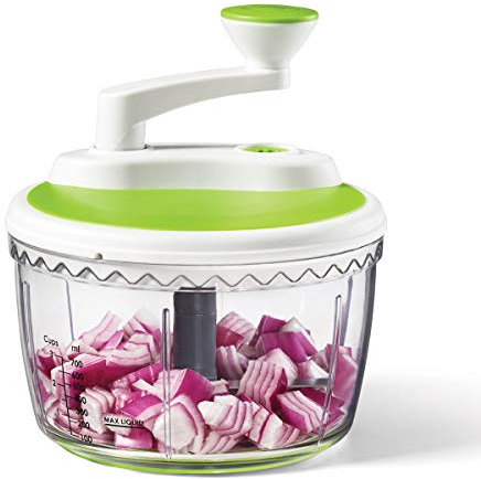 Starfrit Robot culinaire professionnel à double vitesse – Fouet, spatule et couvercle inclus – haches, fouets, épluchures – Idéal pour la salsa, les aliments pour bébés, le houmous, les sauces, la