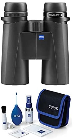 Zeiss 8x42 Conquest HD Binoculars (Black) and Lens Cleaning Kit Bundle (2 Items)