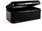 Calitek Bread Bin Storage Box Kitchen Counter Top Bread Loaf Pastries Baked Goods Container Vintage Style Coated Carbon Steel (Black)