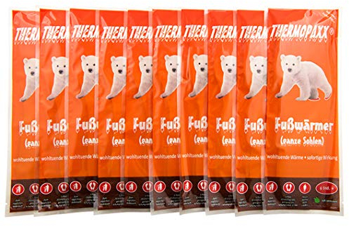 THERMOPAXX-Fußwärmer, inklusive 10 Paar, selbstklebend für 8h warme Füße, Fußwärmer für jeden Schuh geeignet, 100% natürliche Wärme, hauchdünn und wärmt den ganzen Fuß