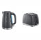Russell Hobbs Honeycomb Kettle and 2 Slice Toaster,Rapid Boil, Grey