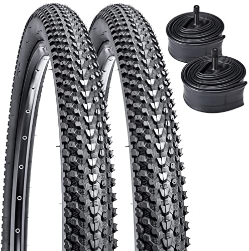 YunSCM 2Pcs Plegable 24 Pulgada Neumáticos 24x1.95 ETRTO 53-507 más 2Pcs 24 Pulgada Cámara de Aire AV32mm Valve Compatible Bike 24x1.95 24x2.0 Neumáticos and Cámara de Aire
