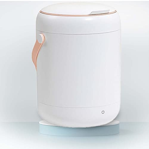 PanHuiWen Mini Machine à Laver Maquillage Mini Machine a Laver avec Essorage 2.8L Petite Machine à Laver Hublot avec Fonction BactéRiostatique LumièRe Bleue,White