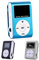 LETTORE MUSICALE MP3 PORTATILE CON SCHERMO DIGITALE LCD, LETTORE MULTIMEDIALE MP3 CON MINI CLIP, CUFFIE E CAVO, RADIO FM - DISCORAMA® (AZZURRO)