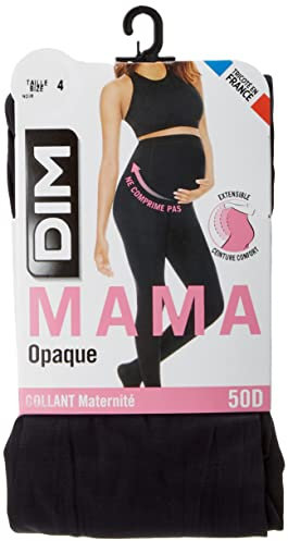 DIM Collant Femme Maternité x1, Noir, S