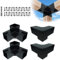 ITeVe.GD Lot de 4 supports de pergola à 3 voies, en acier galvanisé pour menuiserie de 10,2 x 10,2 cm (réel : 8,9 x 8,9 cm), support de bricolage en métal pour tonnelles extérieures, cabanes en