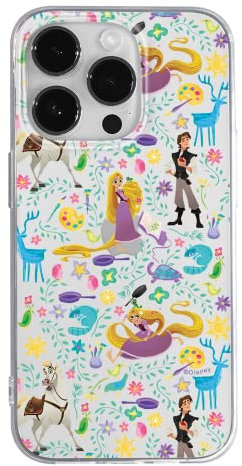 ERT Group Handyhülle für Apple iPhone 14 PRO Original und offiziell Lizenziertes Disney Muster Tangled 001 optimal an die Form des Handy angepasst, teilweise transparent