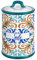 Baroni Home Salzdose aus Keramik mit luftdichtem Deckel, farbenfroh, strapazierfähig, Linie Capri, 11 x 11 x 17 cm