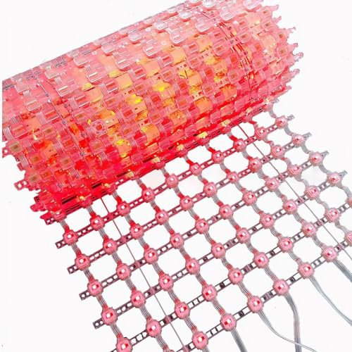 ELzEy Pantalla de Red Flexible LED Pantalla de Rejilla Flexible Led, Pantalla de Rejilla Transparente Impermeable, Pantalla a Todo Color, iluminación de Publicidad Exterior (Color : P80, Size : 1.1M