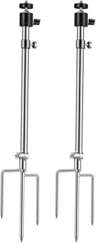 BlazeVideo Wildkamera Halterung Metal Dicke Faltbare Edelstahlhalterung, 360° verstellbar, Universalgewindeanschluss 1/4''-20(6mm) für Nachtangel-Lichter, Solarpanels, etc.