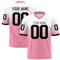 Personalisiert American Football Trikots Individuelle Printed Nummer Name Logo Spieltrikots für Kinder Erwachsene Custom Football Jersey Men Women Sports Uniform Atmungsaktiv T-Shirt,Pink