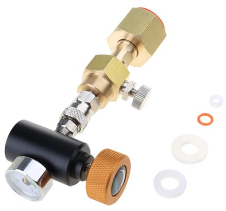 Co2-Nachfüllstation-Adapter Tr21-3 für Quooker-Tanks auf CGA320 W21.8-14 große CO2-Tanks, Schnelltrennanschluss, Aluminium