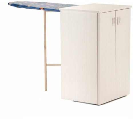 Tabla de Planchar con Puertas y Ruedas Color Olmo 55x82H cm - Nadia