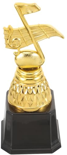 Abaodam Leichter Kunststoff Musiknoten Pokal in Gold Sichere und Filigrane Musik Trophäe für Party und Klassenzimmer Belohnungen