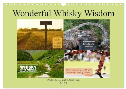 Wonderful Whisky Wisdom (Wandkalender 2025 DIN A3 quer), CALVENDO Monatskalender